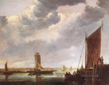  painter Oil Painting - The Ferry Boat seascape scenery painter Aelbert Cuyp